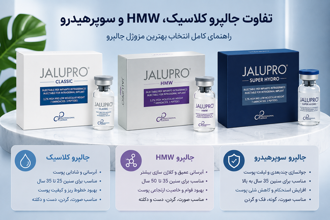 تفاوت جالپرو کلاسیک، HMW و سوپرهیدرو | راهنمای کامل انتخاب بهترین مزوژل جالپرو